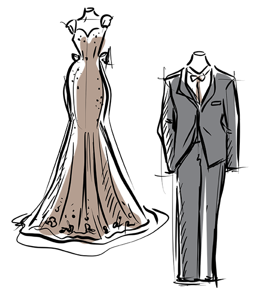 Gown and Suit